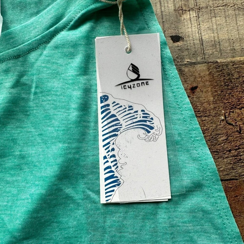 Icy Zone Marine Blue Green Sleeveless Tunic S - Picture 3 of 6
